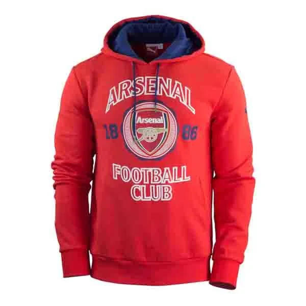 PUMA Men's Arsenal FC Fan Hoodie High Risk Red/White