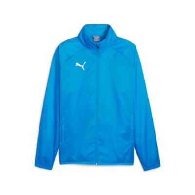 Puma TeamGOAL  All Weather Jacket – (Electric Blue Lemonade/White)