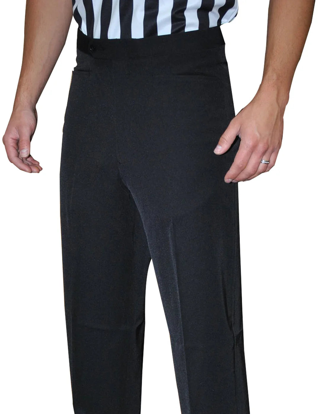 Smitty 4-Way Stretch Flat Front Basketball Referee Pants with Western Cut Pockets